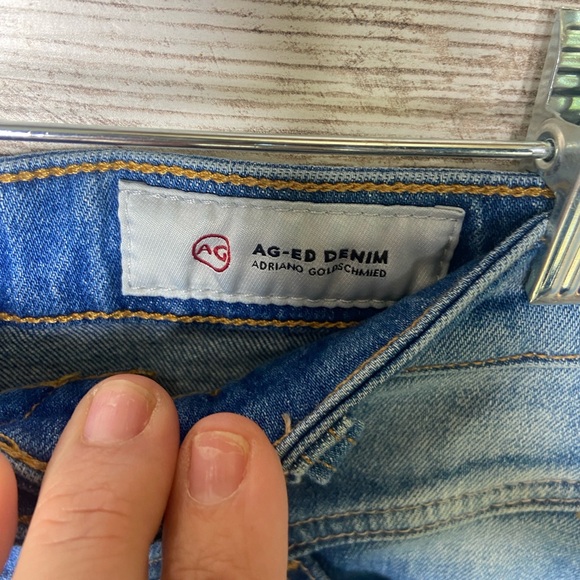 RARE! Ag Adriano Goldschmied The Kory X a line midi denim skirt EUC SZ 27 Fall! - Picture 11 of 11